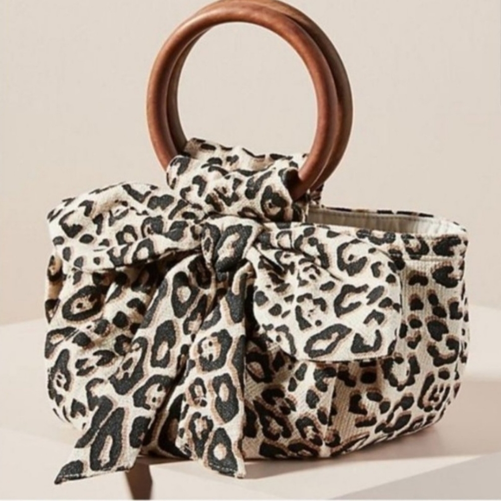 Anthropologie Pippa-Tied Bag in Leopard